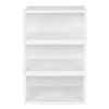 Regency Niche Cubo Storage Organizer Open Bookshelf Set- 3 Half Size Cubes- White Wood Grain PC063PKWH